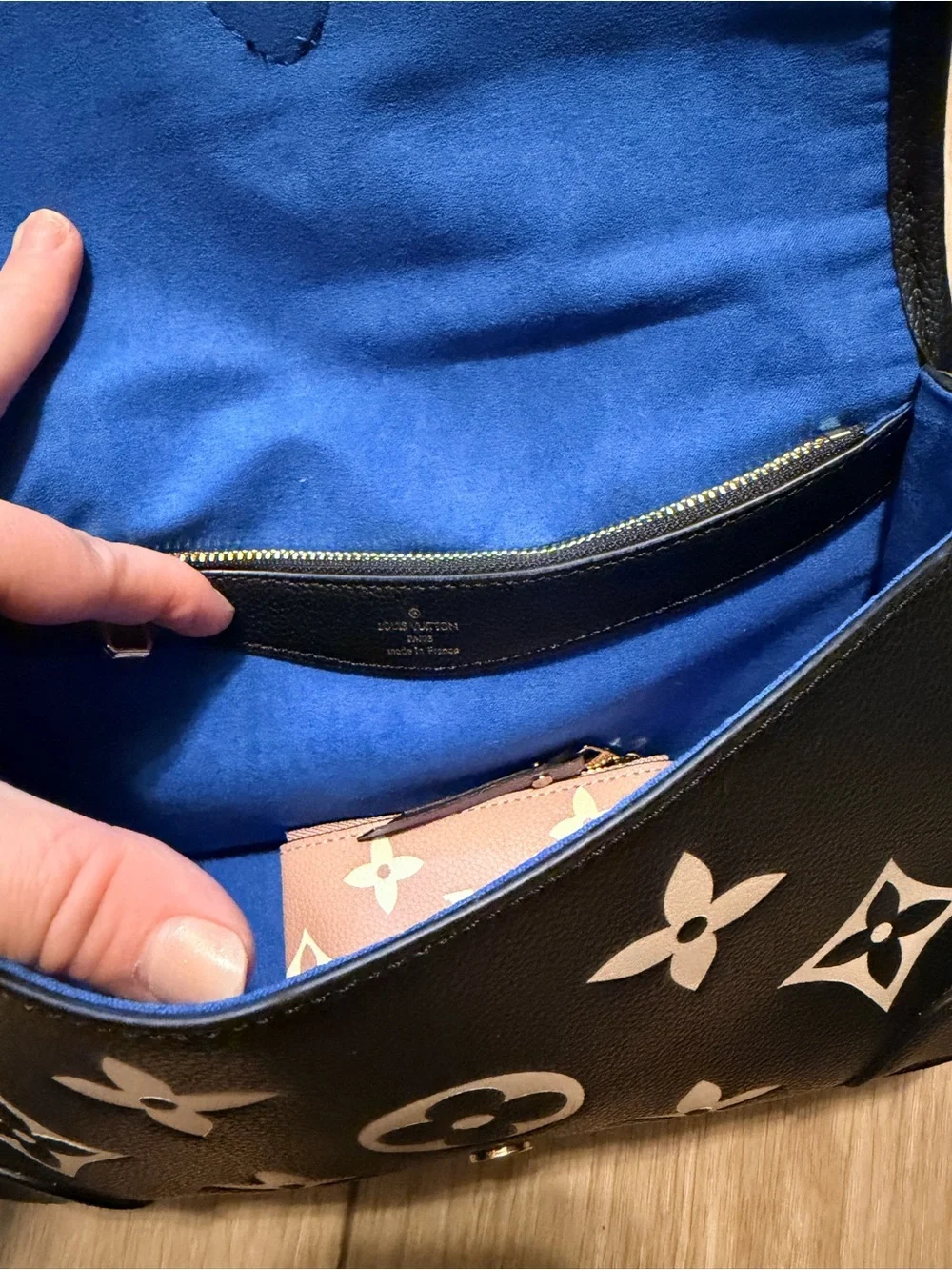 Black & White Monogram Small Flap Crossbody Bag